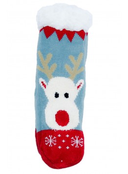 Set de sosete imblanite cu motive de Craciun, Blue